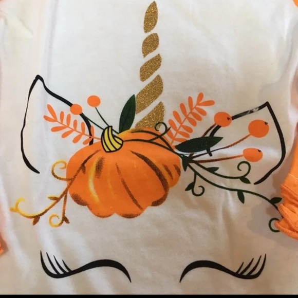 Unicorn Pumpkin Fall Autumn Baseball T Shirt - Picture 2 of 4